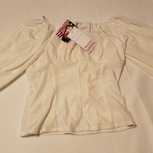 Swann Long Sleeve Top in White